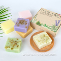 Dried Flower Scrub Soap Gift Box Whitening Organic